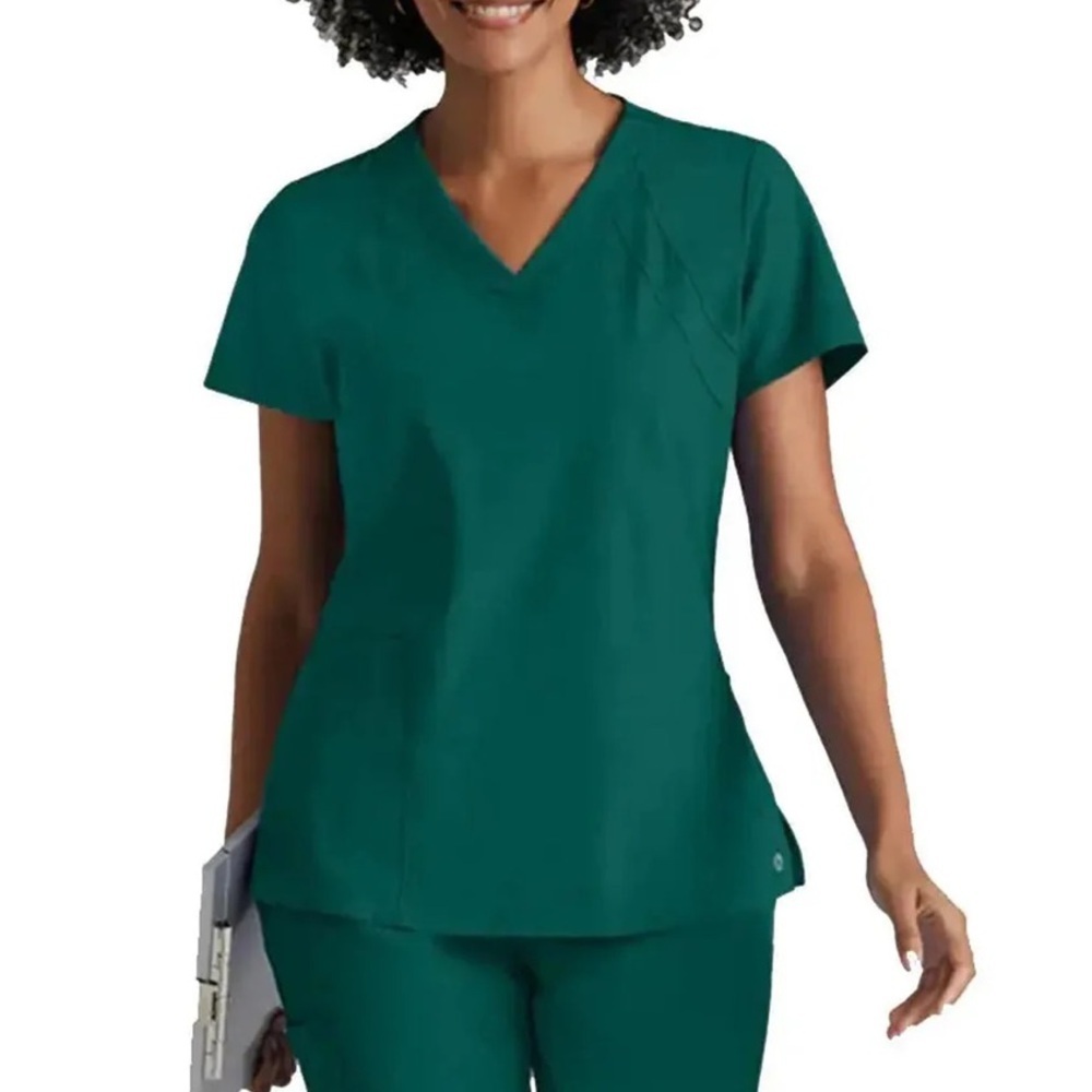 Woman’s Barco One V-Neck Teal / Green Scrubs Top sz 4XL